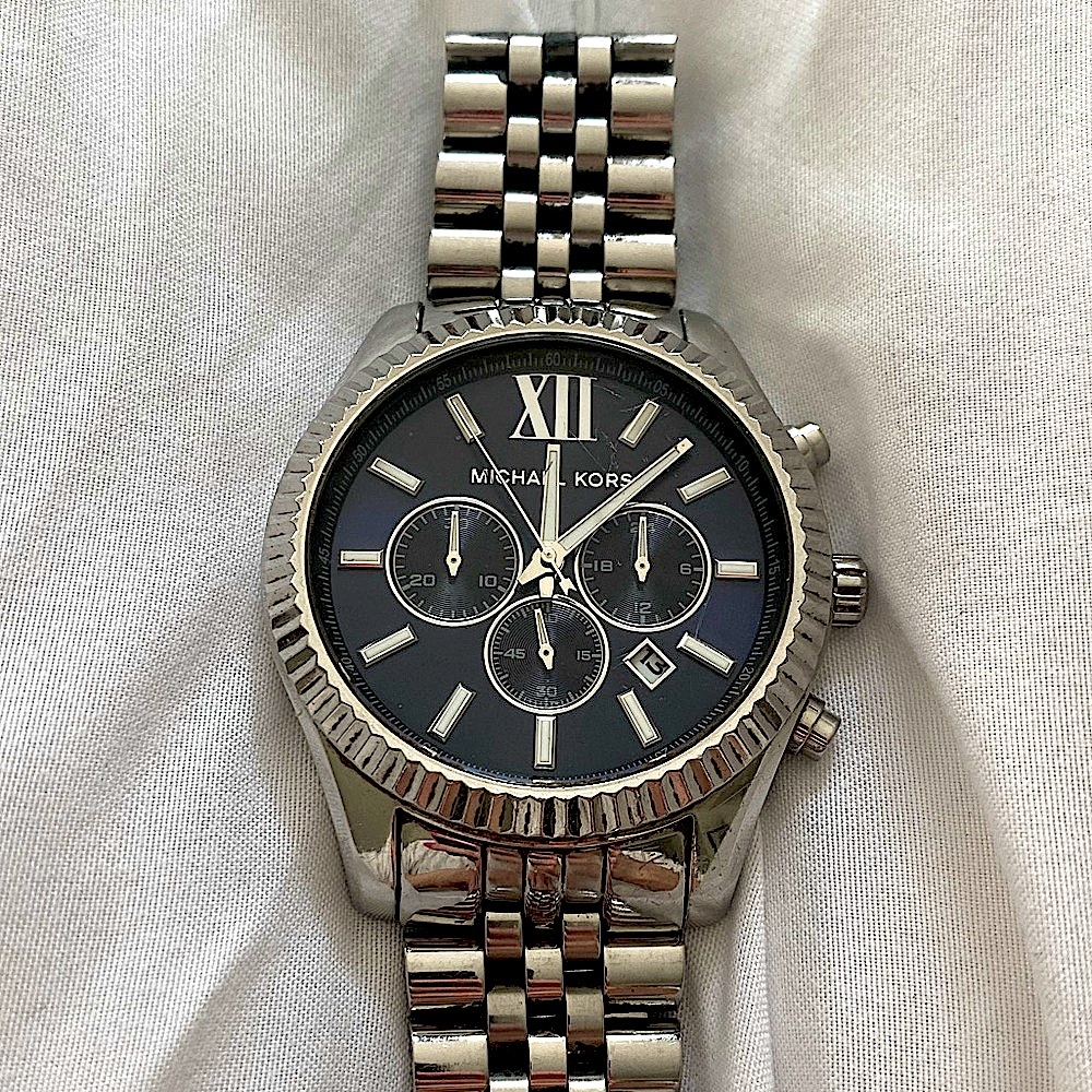 Michael Kors Lexington Chronograph Navy Dial Watch